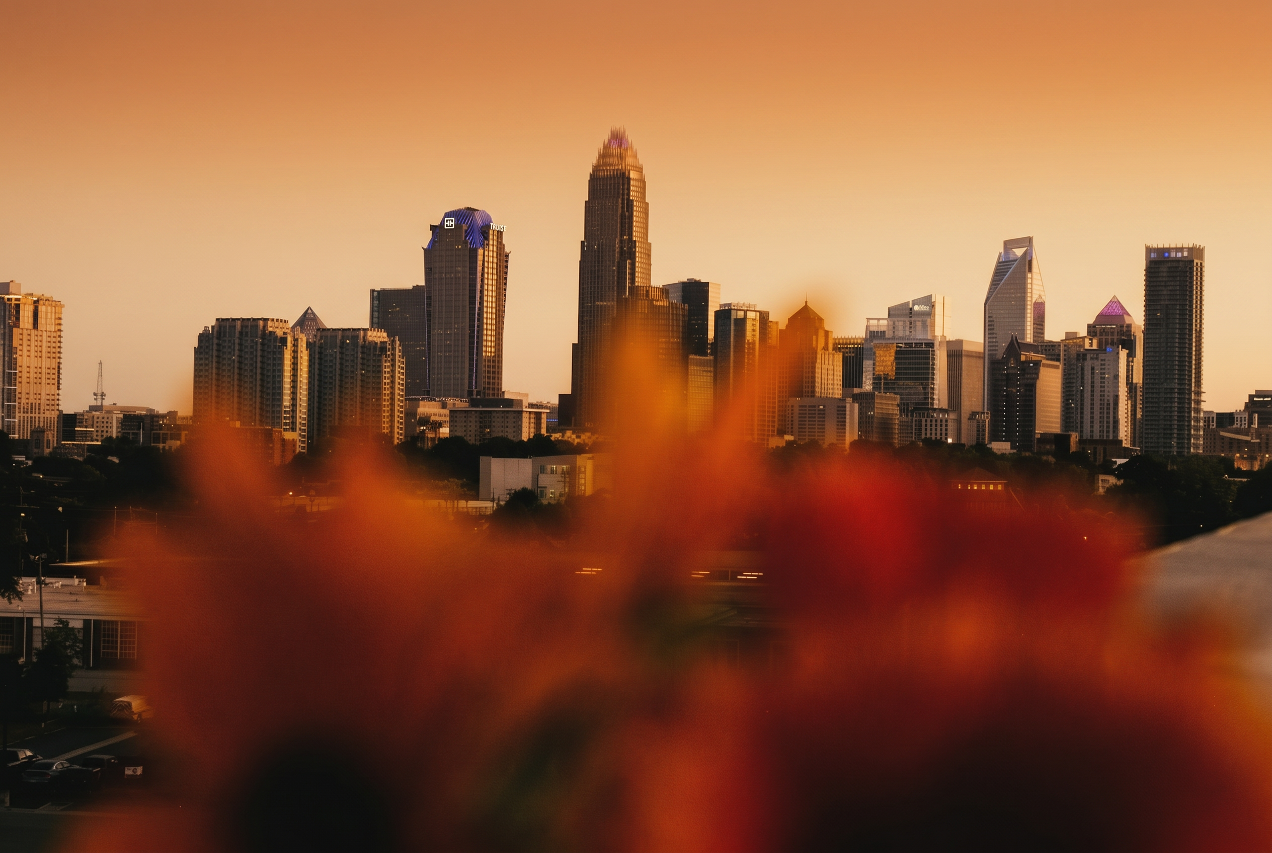 Uptown — Golden hour over the skyline